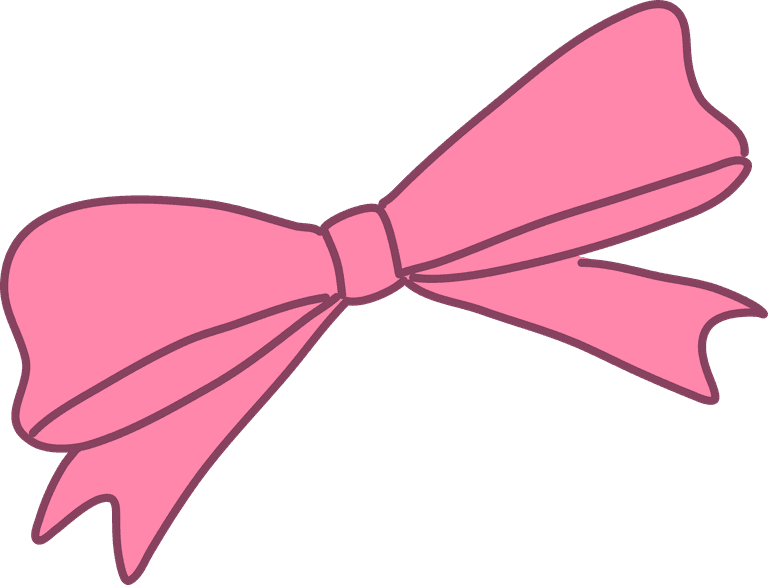 hand drawn pink ribbons for elegant gifts, crafts, and festive decorations