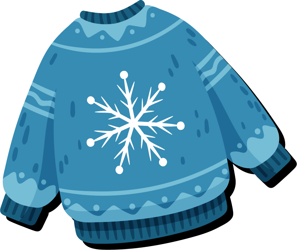 charming hand drawn ugly sweater collection featuring playful winter motifs for festive fun