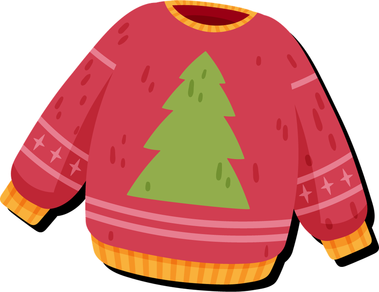 hand drawn ugly sweater collection featuring festive trees for holiday celebrations