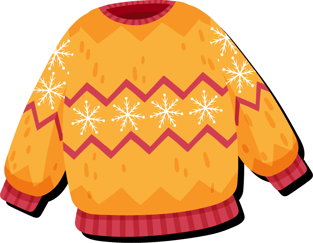 hand drawn ugly sweater collection with festive patterns for cozy winter celebrations