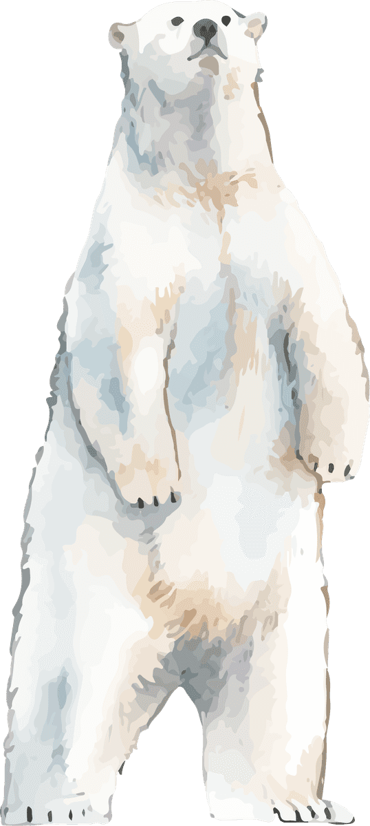 hand drawn wildlife set watercolor style