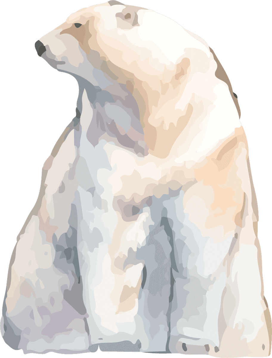 hand drawn wildlife set watercolor style
