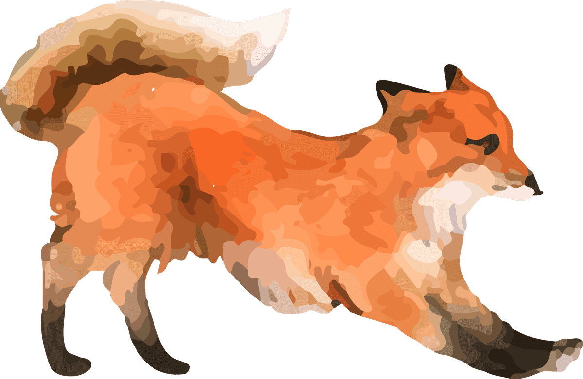 hand drawn wildlife set watercolor style