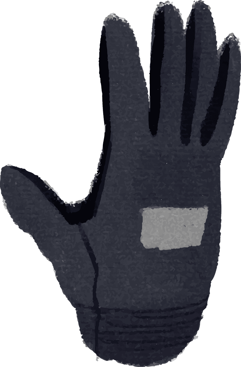 hand drawn winter sport equipment gloves for skiing and snowboarding adventures