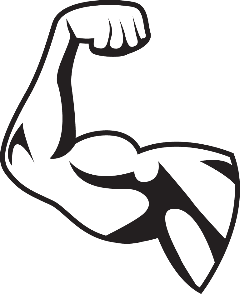 hand muscles flex vector illustration showcasing strength and athleticism for fitness enthusiasts