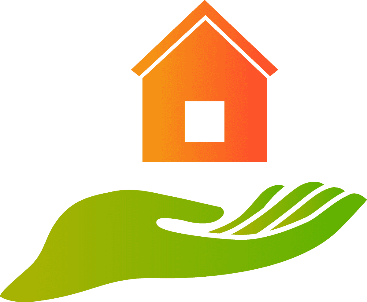 hands palm up icon representing care and support for home ownership and safety