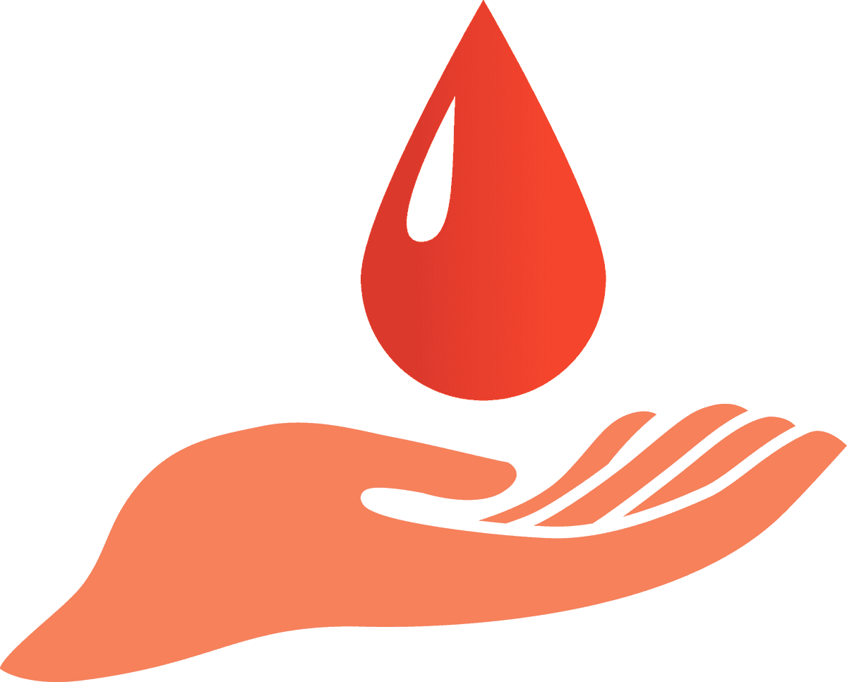 hands palm up icon for healthcare support and blood donation services