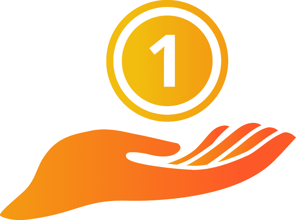 hands palm up icon for showcasing support and offering assistance in modern applications