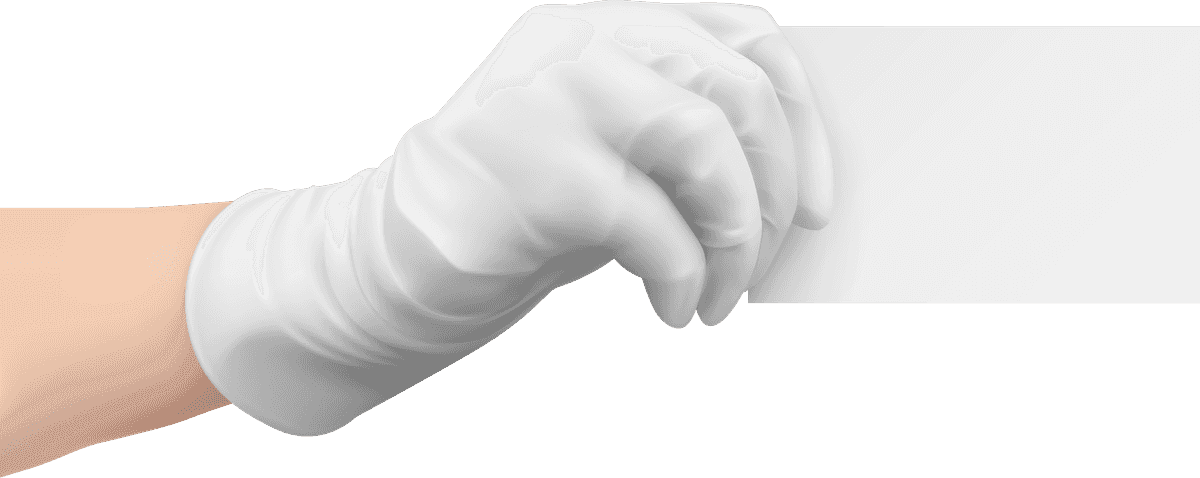 hands with gloves different poses for medical, cleaning and professional use