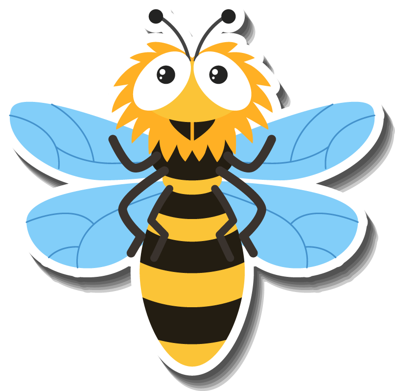 hardworking bee set insect sticker for playful decoration and educational use