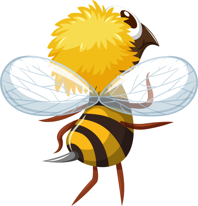 hardworking bee set insect sticker for creative projects and fun crafts