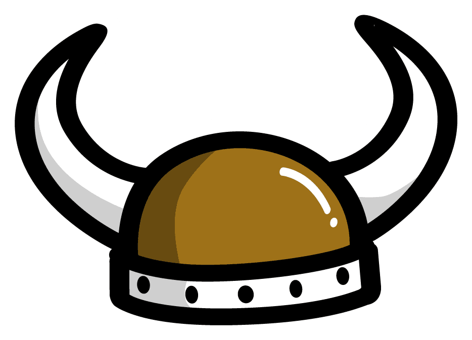 hat illustration sticker collection with playful viking helmet designs for fun projects