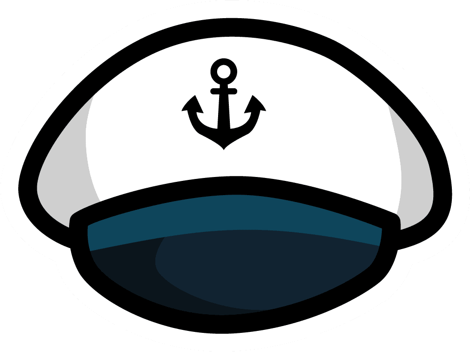 hat illustration sticker collection featuring stylish nautical captain hats for fun decor