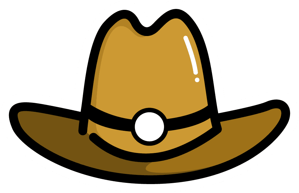 hat illustration sticker collection with fun cartoon style for playful themes