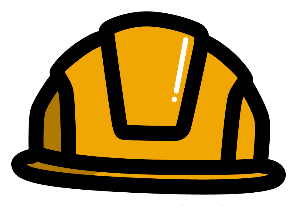 adorable hard hat illustration sticker collection for construction enthusiasts and safety lovers