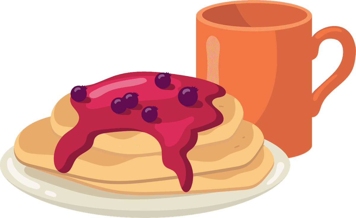 healthy breakfast meals set converted featuring pancakes and a warm beverage