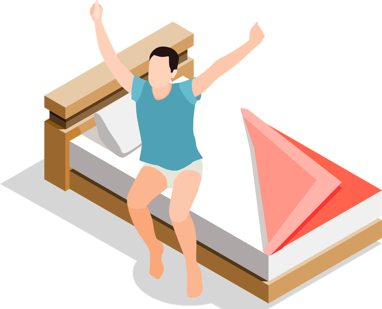 healthy sleep disorders characters illustrating ways to improve sleep quality at home