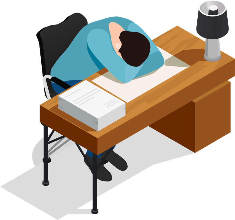 healthy sleep disorders characters illustrating the impact of fatigue in everyday life