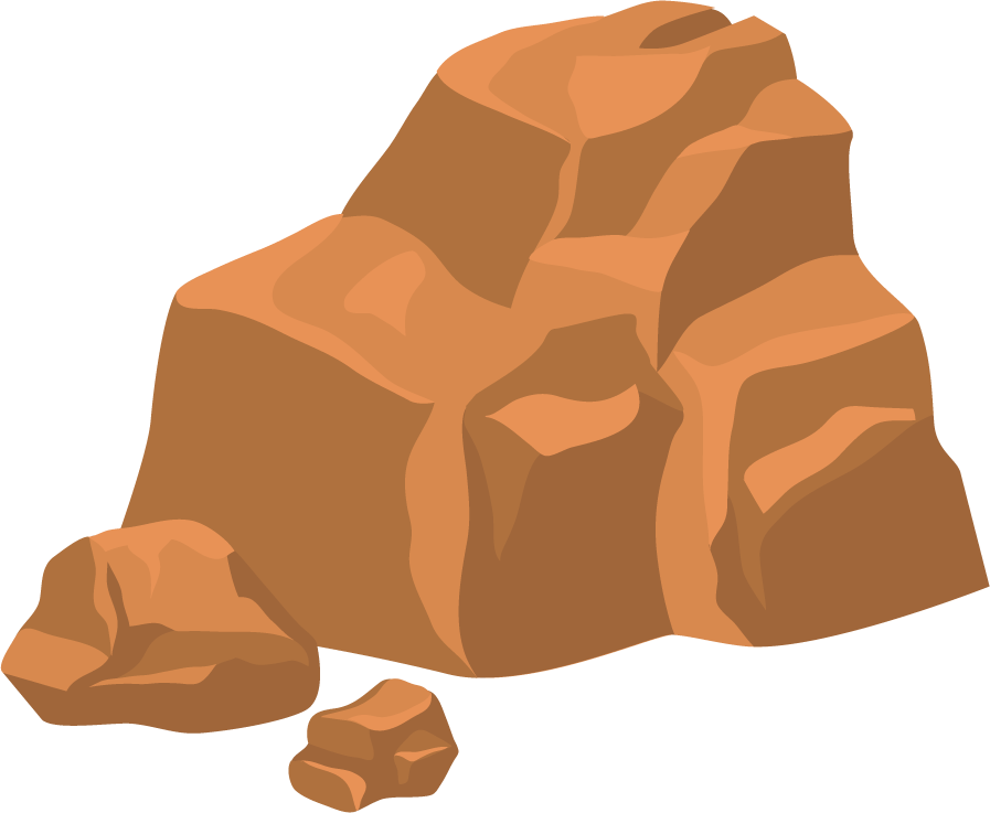 brown heaps rock stones for landscaping and natural themed projects