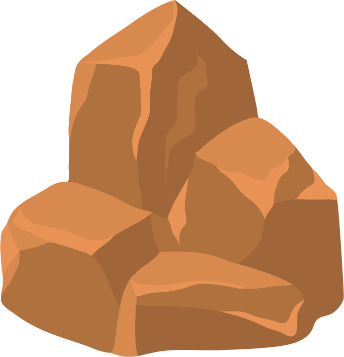 realistic brown heaps rock stones ideal for outdoor landscaping and nature projects