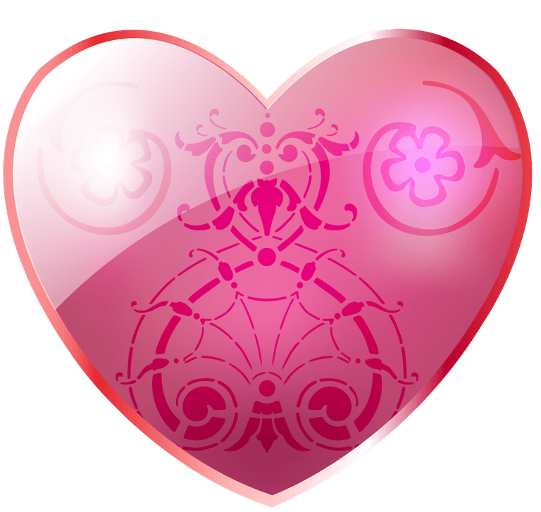heart shape decor swirl