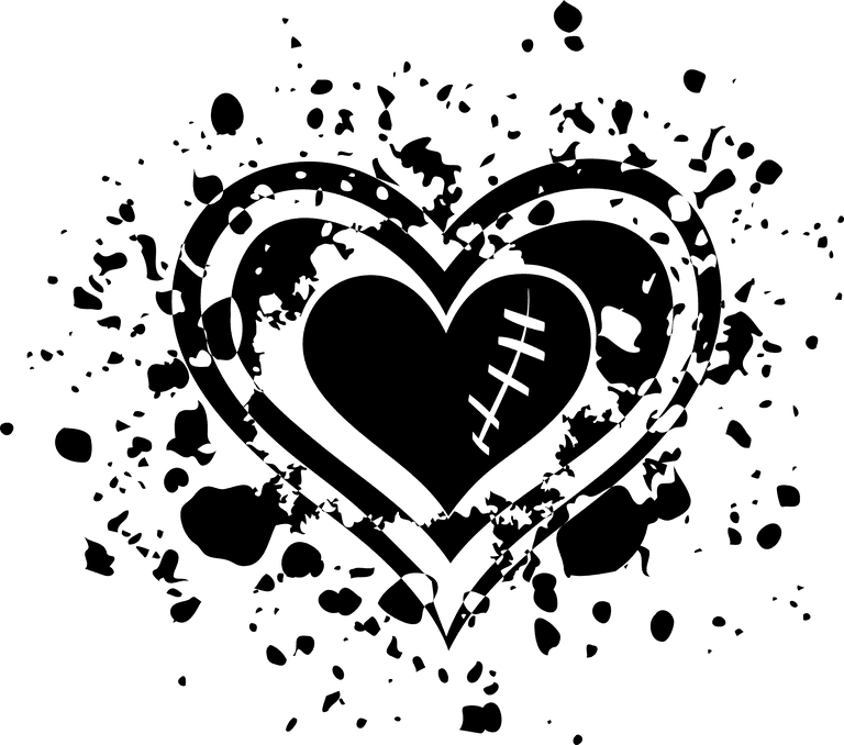 heart grunge hearts for creative projects, retro style, and artistic expressions