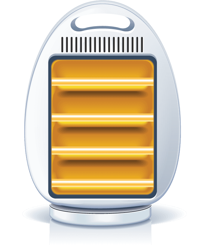 heater appliances icons vector