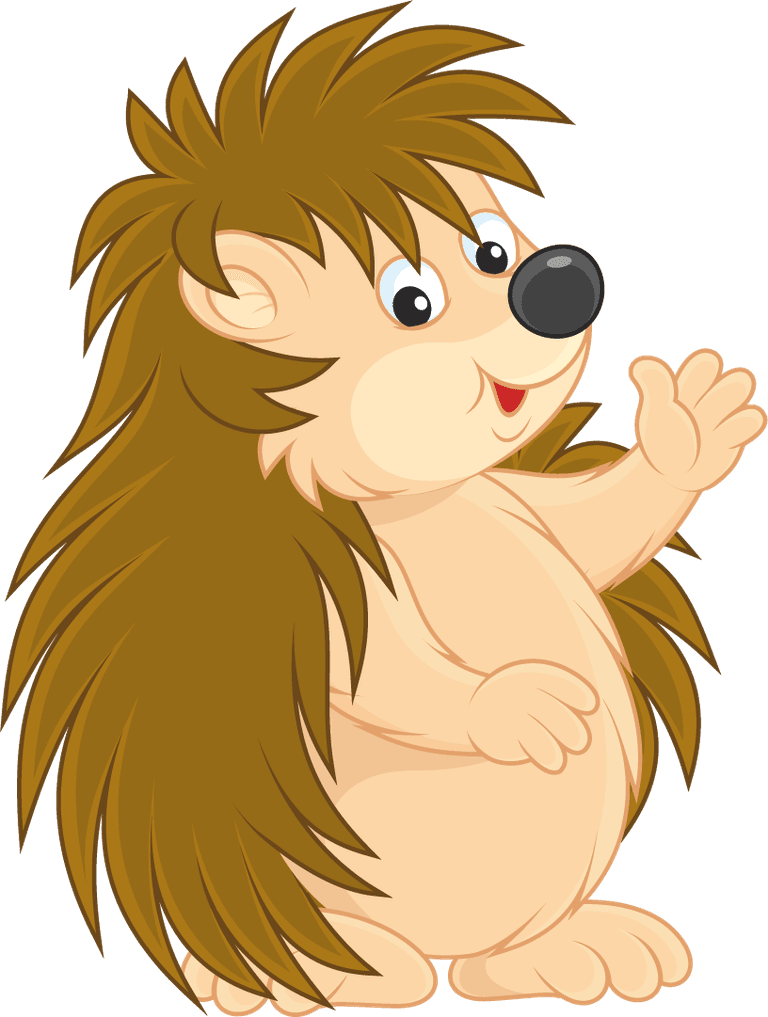 hedgehog animal english alphabet cartoon vector