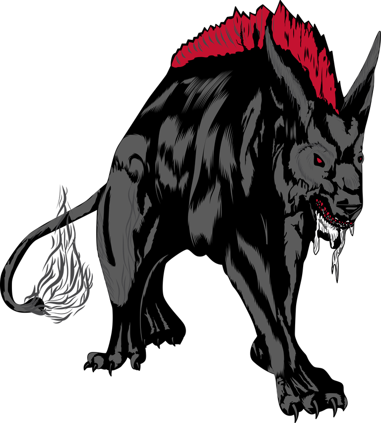 hell wolf free hellhound wolf vector