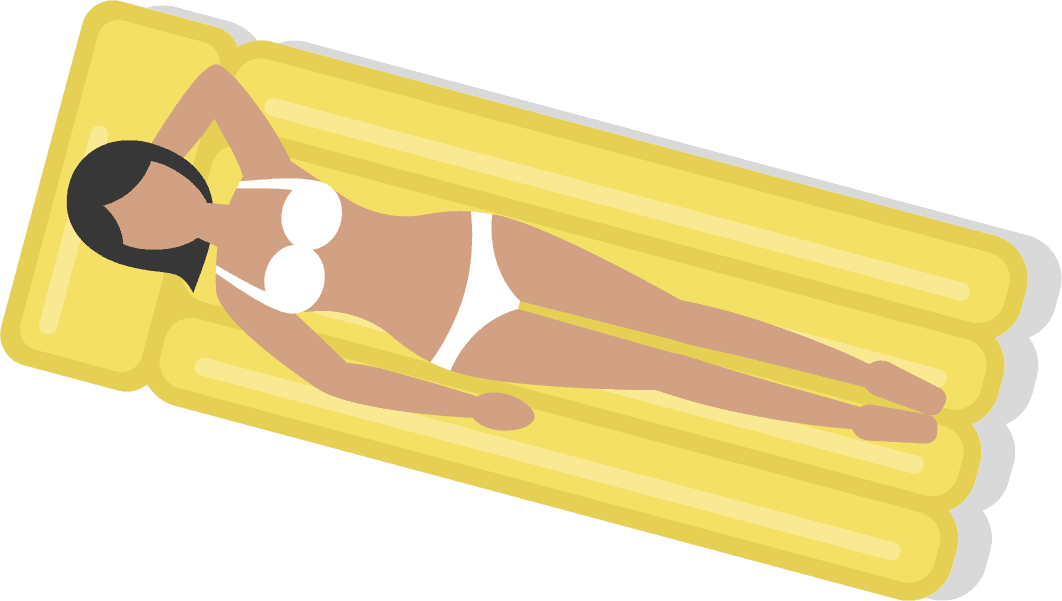 hello summer top view swimming pool illustration
