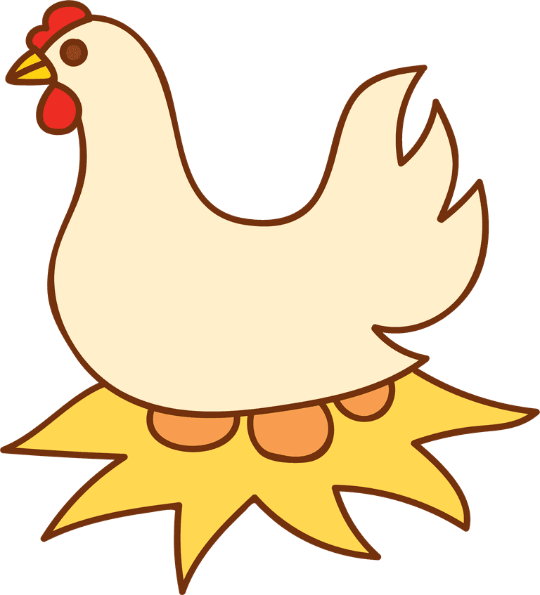 adorable hen kind chicken cartoon vector for playful farm-themed projects and decor