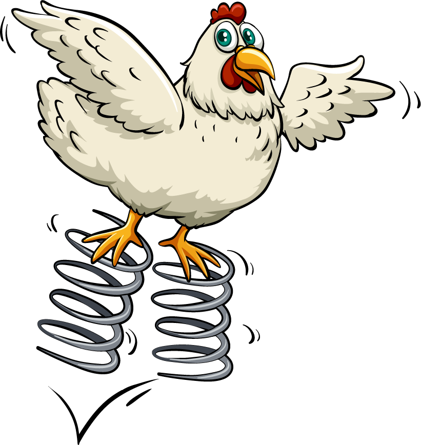 hen set many chickens farmer with playful spring-loaded design for fun farming activities