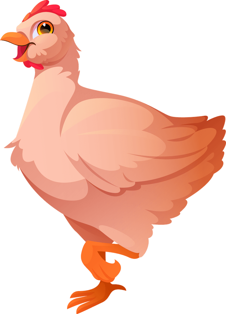 hen set pets domestic wild animals their homes cute characters chicken