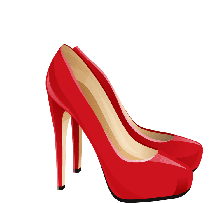 high heels fashion dress ornaments vector