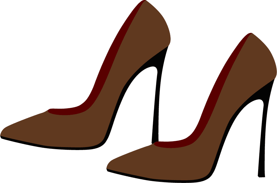 high heels woman fashion accessories icons black brown 