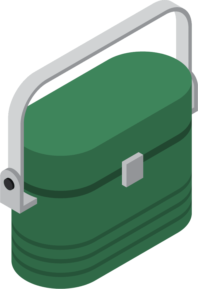 Isometric hiking items camping, hiking, fishing equipment, outdoor nature tourism