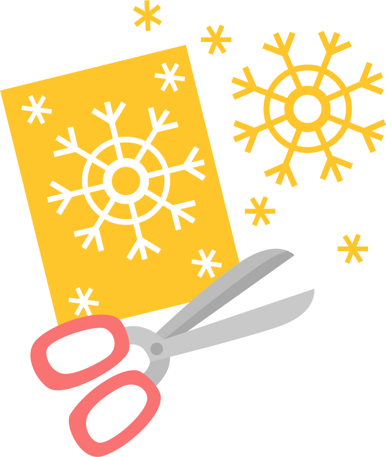 various kid hobbies flat icons for arts, crafts, and creative activities at home