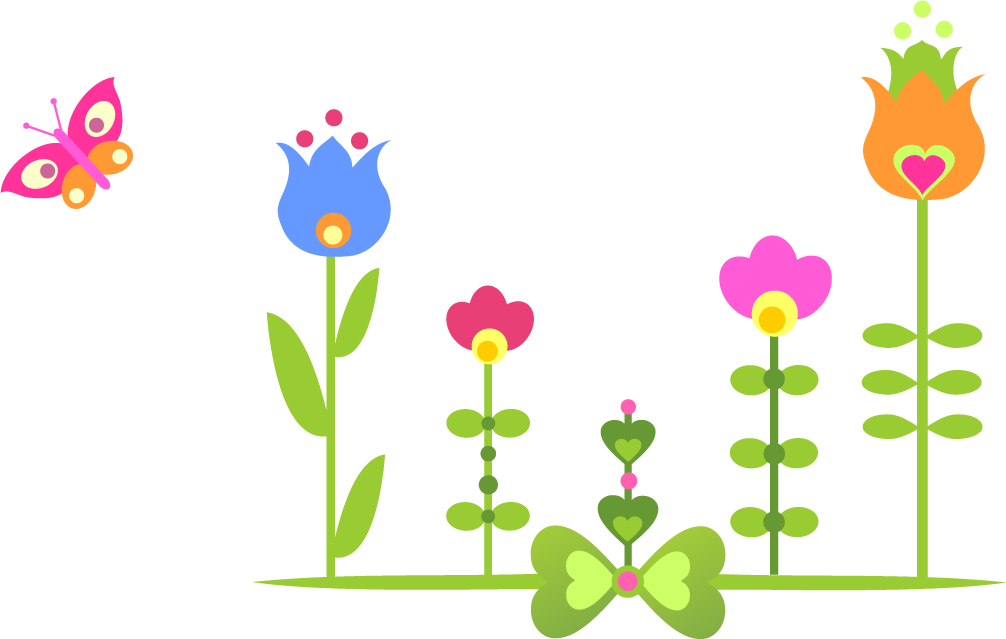 holiday floral objects design featuring colorful blooms and butterflies for cheerful celebrations