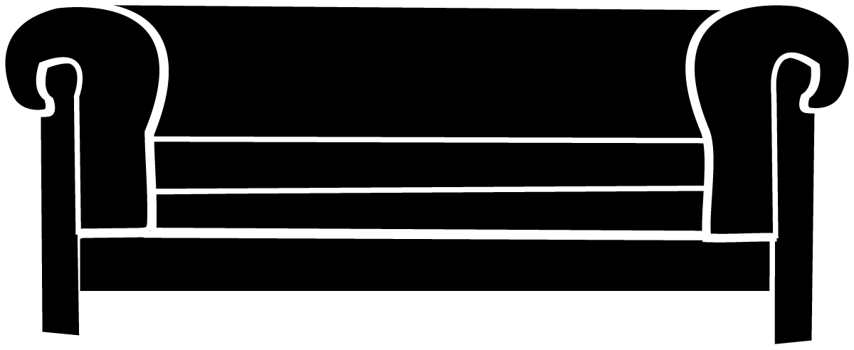home furniture black and white icon