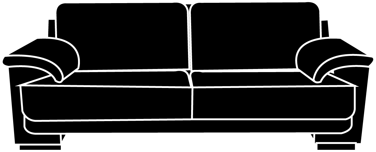 home furniture black and white icon