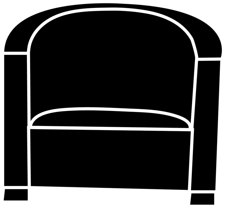 home furniture black and white icon