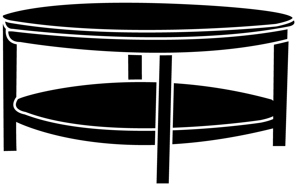 home furniture black and white icon