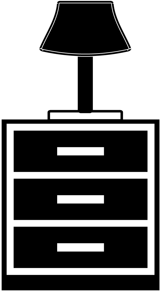 home furniture black and white icon