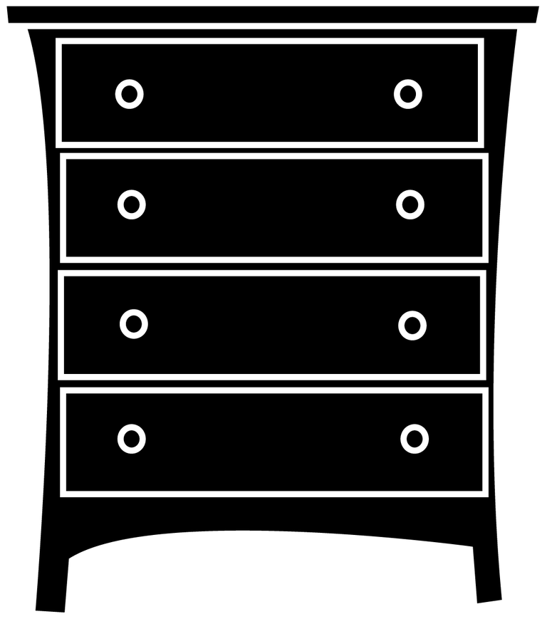 home furniture black and white icon