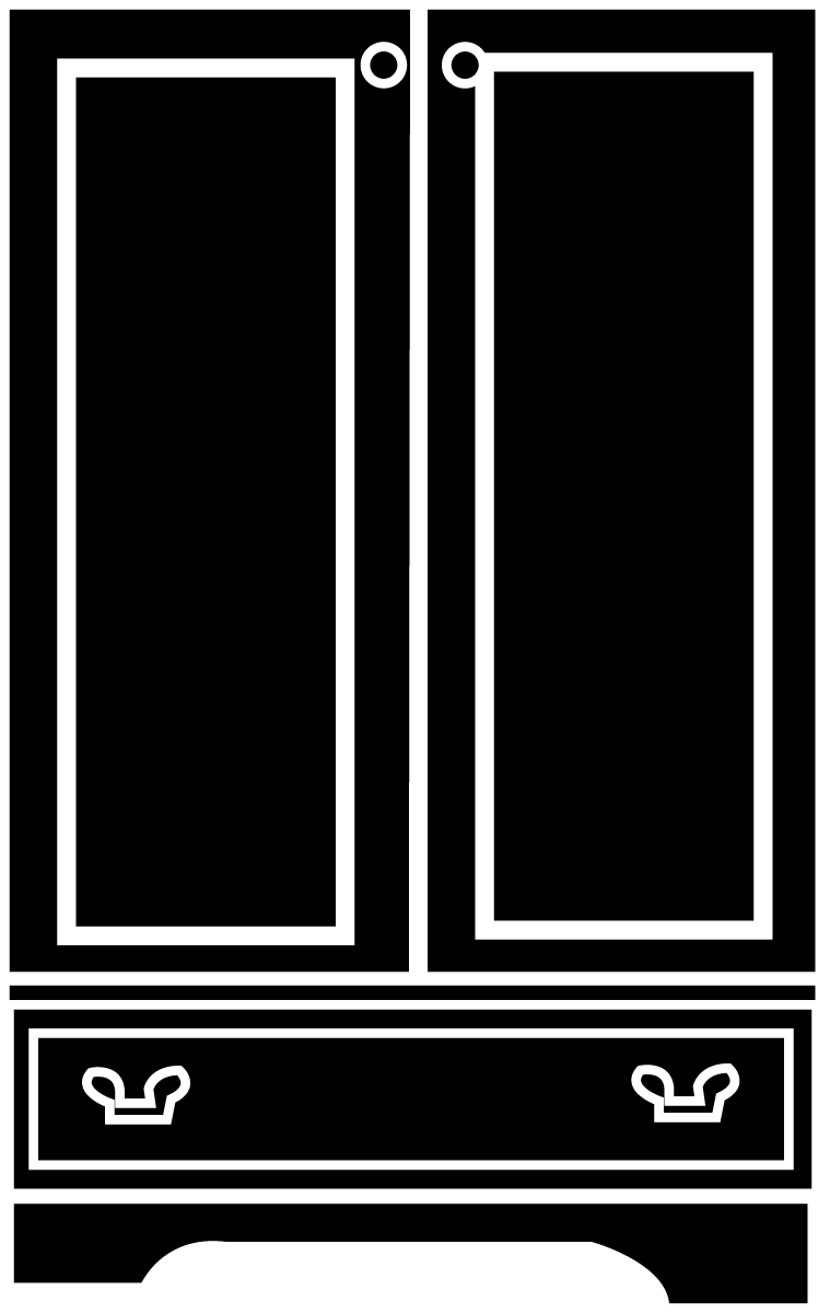 home furniture black and white icon