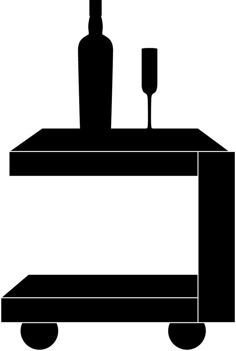 home furniture black and white icon