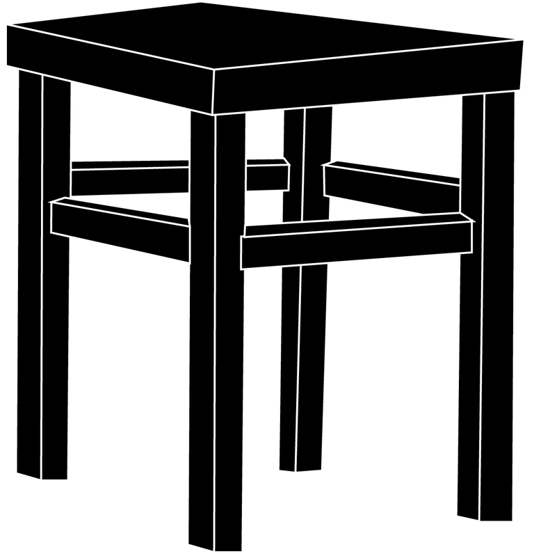 home furniture black and white icon