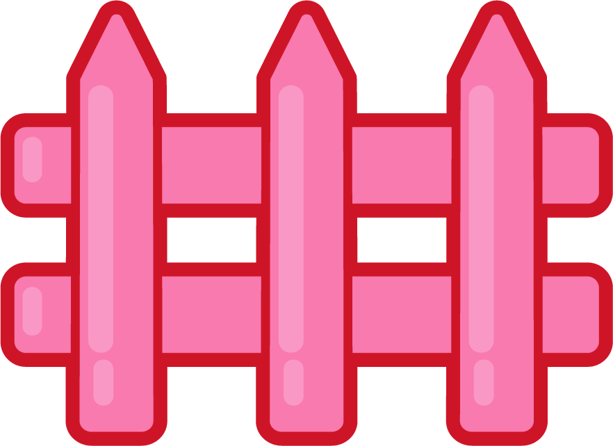 home furniture icons set pink flat 