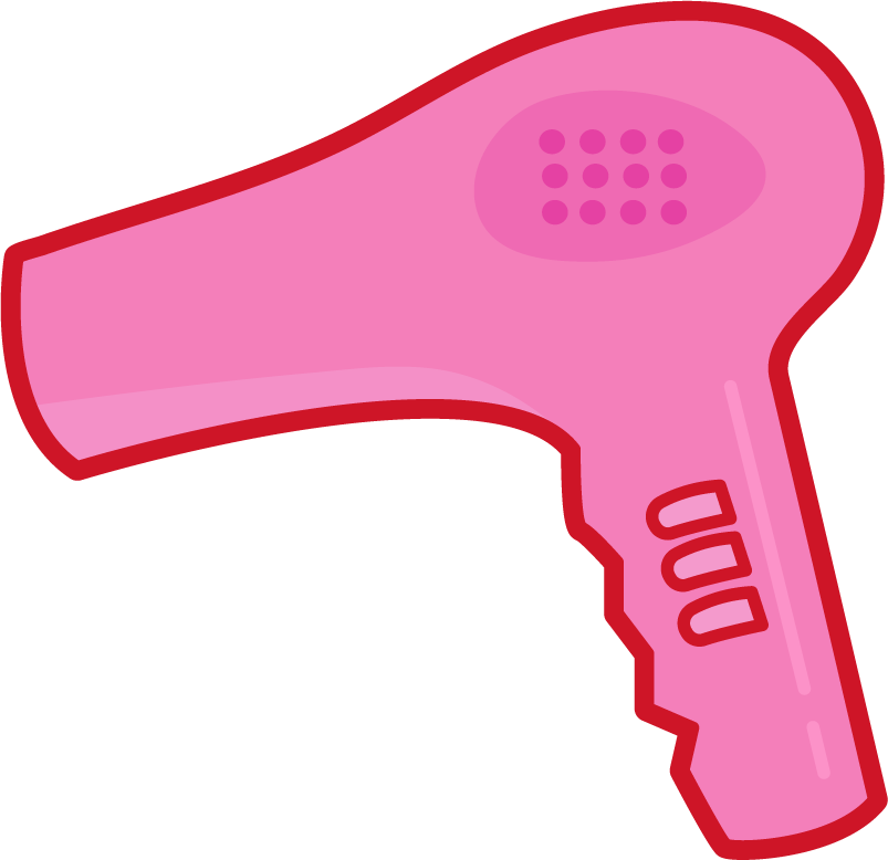 home furniture icons set pink flat 