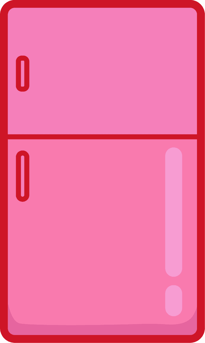 home furniture icons set pink flat 